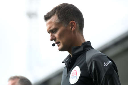 LONDON, ENGLAND - SEPTEMBER 11, 2021: Assistant referee Timothy Wood pictured ahead of the 2021/22 Premier League matchweek 4 game between Crystal Palace FC and Tottenham Hotspur.のeditorial素材