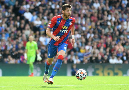 LONDON, ENGLAND - SEPTEMBER 11, 2021: Joel Edward Philip Ward of Palace pictured during the 2021/22 Premier League matchweek 4 game between Crystal Palace FC and Tottenham Hotspur.のeditorial素材
