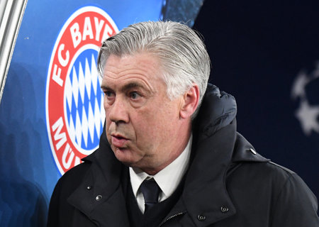 LONDON, ENGLAND - MARCH 7, 2017: Bayern's head coach Carlo Ancelotti pictured prior to the second leg of the UEFA Champions League Round of 16 game between Arsenal FC and Bayern Munchen at Emirates Stadium. Copyright: Cosmin Iftode/Picstaffのeditorial素材