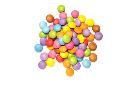 candy chocolate cubes on white backgroundの写真素材
