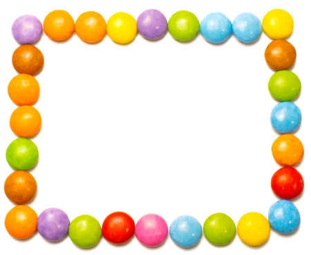candy chocolate cubes on white backgroundの写真素材