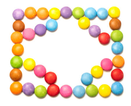 candy chocolate cubes on white backgroundの写真素材