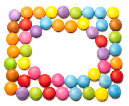 candy chocolate cubes on white backgroundの写真素材