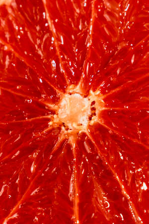 macro of red grapefruitの写真素材