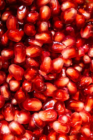 Pomegranate seeds close upの写真素材