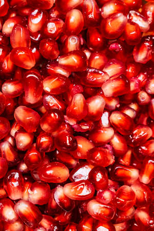 Pomegranate seeds close upの写真素材