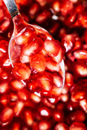 Pomegranate seeds close upの写真素材
