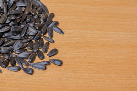 Black sunflower seeds.の写真素材