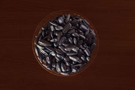 Black sunflower seeds.の写真素材