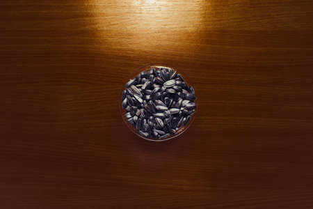 Black sunflower seeds.の写真素材