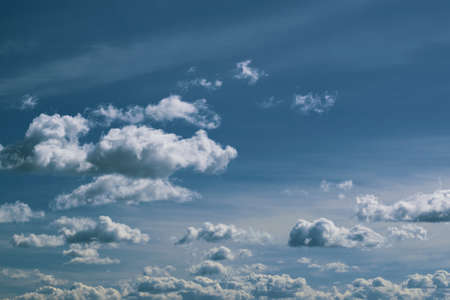 The vast blue sky and clouds skyの写真素材