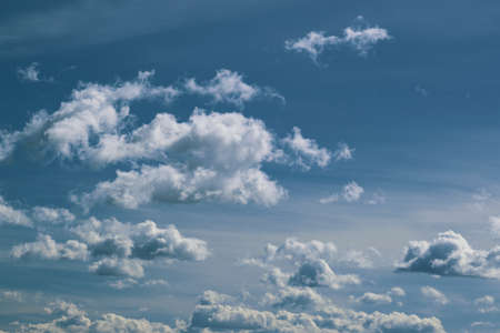 The vast blue sky and clouds skyの写真素材
