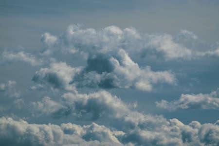 The vast blue sky and clouds skyの写真素材