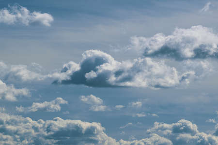 The vast blue sky and clouds skyの写真素材