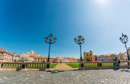 Union Square (Piata Unirii), one of the most beautiful squares of Timisoara, Romania-JUNE 5, 2019のeditorial素材