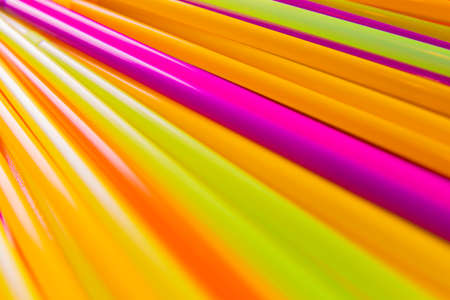 Close up to plenty colorful straws backgroundの写真素材