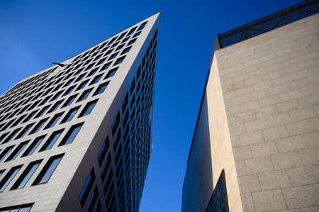 Futuristic architecture cityscape view with modern building skyscrapersの写真素材