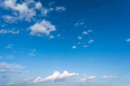 The vast blue sky and clouds skyの写真素材
