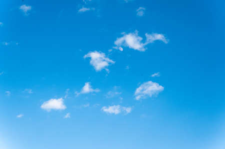 The vast blue sky and clouds skyの写真素材