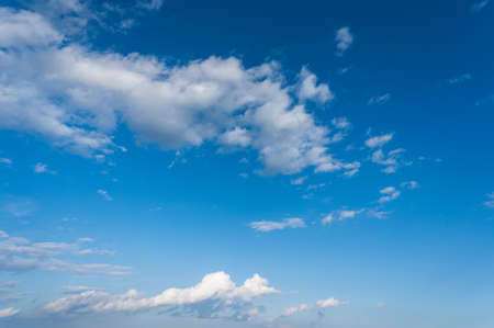 The vast blue sky and clouds skyの写真素材