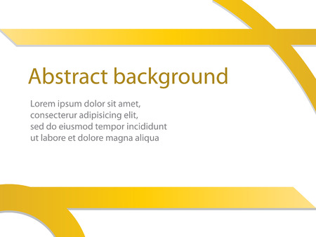 Abstract background with yellow horizontal lines and arcs. Presentation background, vector.のイラスト素材