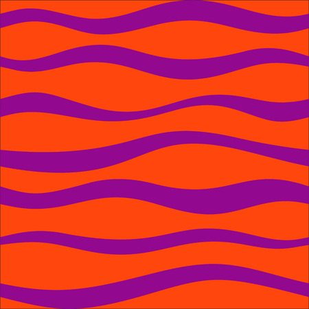 Seamless pattern with calm waves in violet and orange coloursのイラスト素材