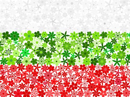 Floral mosaic Bulgaria flagのイラスト素材