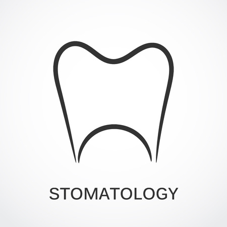 Stomatology with tooth patternのイラスト素材