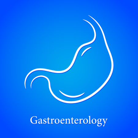 Gastroenterology logo, contour designのイラスト素材