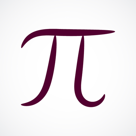 Abstract contour stylized pi symbolのイラスト素材