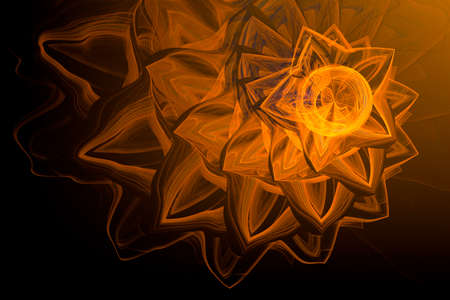 Abstract fractal background, free illustration of sunの写真素材