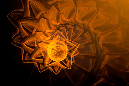 Abstract fractal background, free illustration of sunの写真素材