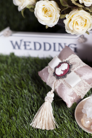 impressive wedding objects in different conceptの写真素材