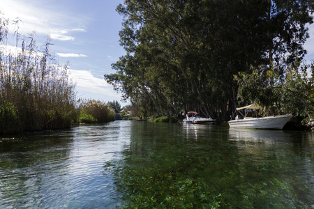View from Akyaka River Gokova Turkeyの写真素材