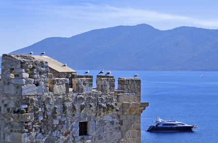 Views from famous tourism city Bodrum Turkeyの写真素材