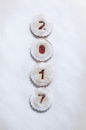2017 Christmas and new year gingerbread cookies with honey