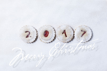 2017 Christmas and new year gingerbread cookies with honey