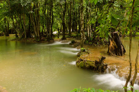 Kroeng Krawia waterfall, Khao Laem national park, Kanchanaburiの写真素材
