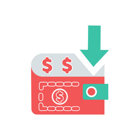 Payment icon. vector perfect Payment icon with money bag and arrow- vectorのイラスト素材
