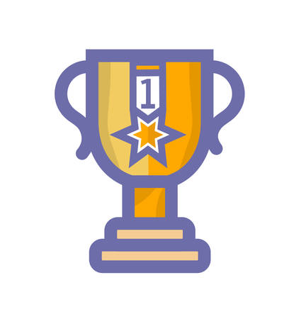 Vector champion's cup trophy icon- vector signのイラスト素材