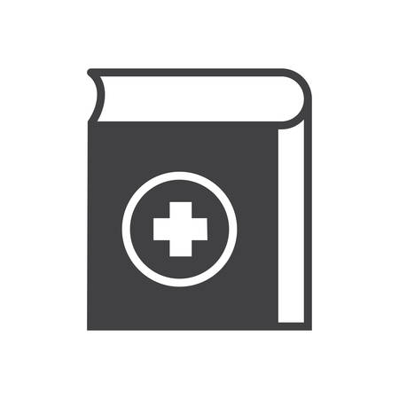 Health and Medical book icon- vector medical book icon for health, clinic, medical, hospital service.のイラスト素材