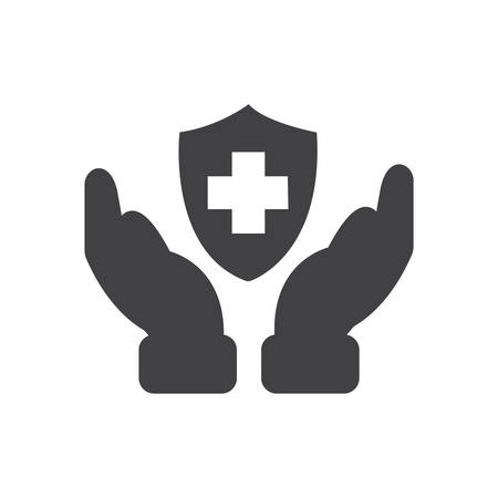 Protection Icon- Medical and healthcare protection vector icon.のイラスト素材
