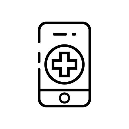 Healthcare & Medical Emergency call vector Icon.のイラスト素材