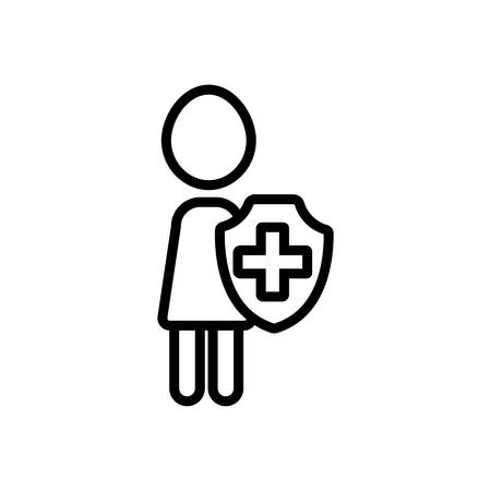 Protection Icon- Medical and healthcare protection vector icon.のイラスト素材