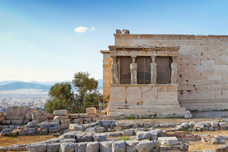 The Caryatids of Erechtheion (421 B.C.) on the Athenian Acropolis, Greece