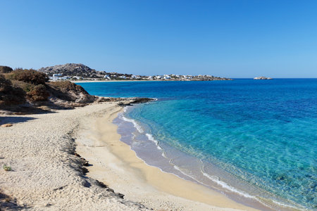 Orkos beach of Naxos island in Cyclades, Greeceの写真素材