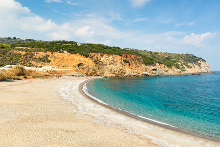 The beach Xanemos of Skiathos island, Greeceの写真素材
