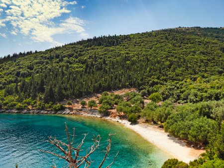 Chorgota beach in Kefalonia island, Greeceの写真素材