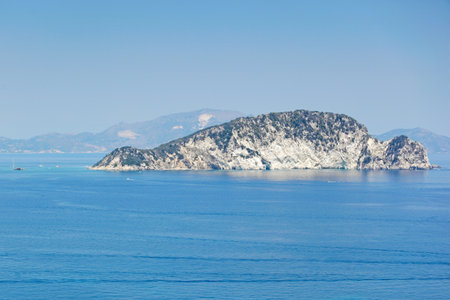 Marathonisi Island in Zakynthos, Greeceの写真素材