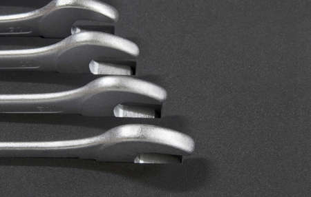 detail of chrome vanadium fork wrench setの写真素材